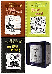 Gregs Tagebuch 10 + 8 u. 9 gebunden + Gregs Tasse Gibt’s Probleme? Blau